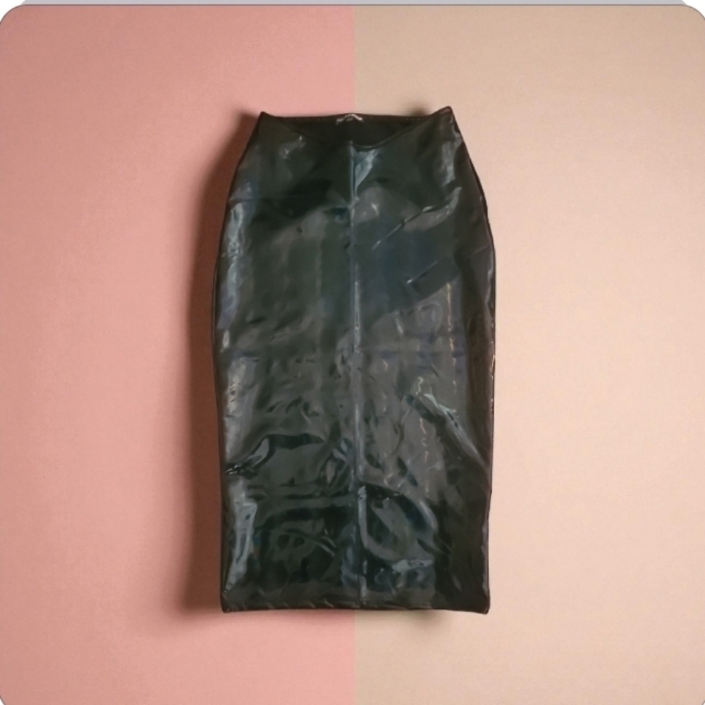 High Waisted PU SKIRT- Small